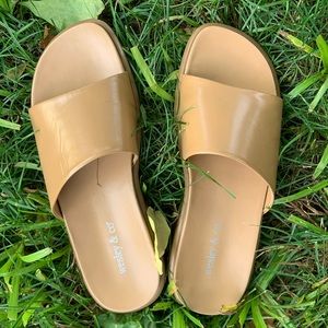 Barley worn beige sandals